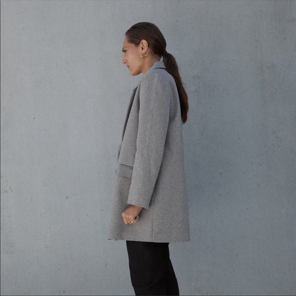 SOLD NWT ZARA DOUBLE BREASTED BUTTONED COAT - Picture 4 of 8